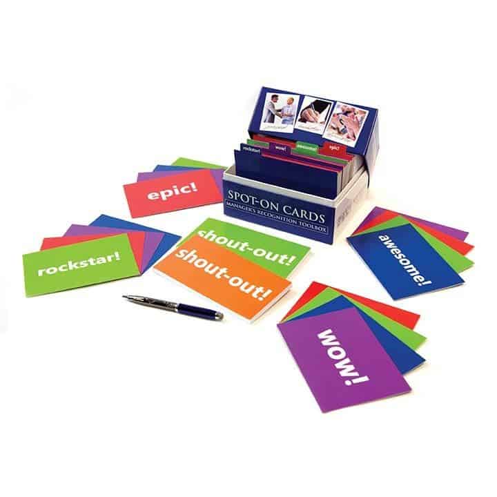 spot-on cards and shout-out pads are perfect for peer-to-peer recognition